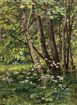 Gehölz Werke - Wald Blumen klassische Landschaft Ivan Ivanovich Bäume